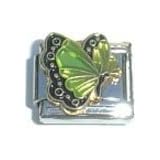 Clearly Charming August Peridot Color Butterfly Birthstone Insect Animal Italian Charm