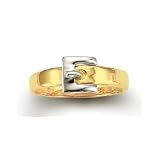 14k Two-Tone Buckle Ring - Size 7.0