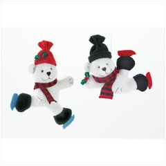 PLUSH BEAR CHRISTMAS TREE XMAS ORNAMENT DECORATIONS