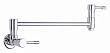 Danze Melrose Collection D205314 Single Handle Wall Mount Pot Filler Faucet with 15" Swing Spout, Shut Off Valve and Control Valve: Chrome