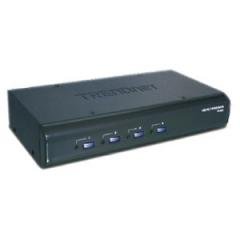 TRENDnet 4-Port USB/PS/2 KVM Switch Kit with Audio and Cables TK-423K (Black) On Sale