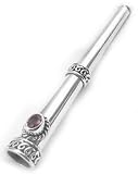 New Sterling Silver Amethyst Cigarette Holder Costume