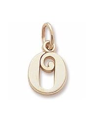 Rembrandt Charms, Letter O Charm, 10K Yellow Gold