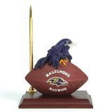 Baltimore Ravens 6" Mascot Football Clock/Pen Desk Set - NFL Football