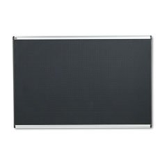 Quartet B347A Quartet Embossed Bulletin Board, Hi-Density Foam, 72x48, BLK, GY Aluminum Frame