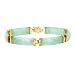 14k Gold & Faceted Jade Bracelet- 7 IN