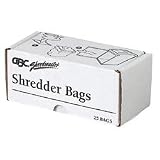 Shredder Bags, 25/BX, Clear, Sold as 1 box