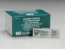 Hydrocortisone cream- 1.0%- .9 gm foil pack- 144 per box At Home Emergency