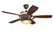 Monte Carlo 5SBR56TBD Strasburg 56-Inch 5-Blade Ceiling Fan with Remote, Uplight, Light Kit and Mahogany Veneer Blades, Tuscan Bronze