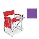 Picnic Time Sports Chair with Table and Pockets - Purple