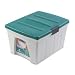 Rubbermaid 85006 Simplifile Universal File Tote, Adjustable Rails, Platinum, Green Lid