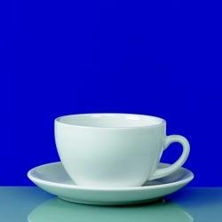 Fairmont White Porcelain Latte Cup and Saucer