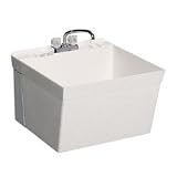 Swanstone Utility Sink - Wall Mount with 4 Faucet Drillings