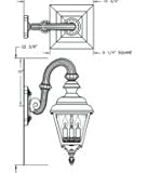 IMAGE OF Hanover Lantern B95FRMACP Plymouth Medium 3 Light Outdoor Wall Light in Antique Copper with Clear Beveled Glass glass