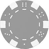 25 Clay Composite Dice Striped 11.5 gram Poker Chips, gray