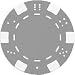 25 Clay Composite Dice Striped 11.5 gram Poker Chips, gray