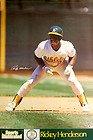 Oakland A's RICKEY HENDERSON Baseball SPORTS ILLUSTRATED Poster Mint Sealed (23