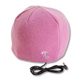Tooks CLASSIC Headset Ipod MP3 SKI & SNOWBOARD Beanie/HAT with Headphones Pink