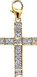 Cross, 14K Gold Diamond Charm