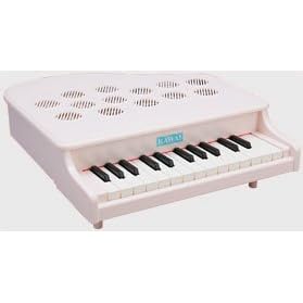 【クリックでお店のこの商品のページへ】ミニピアノ P-25 (ピンキッシュホワイト) 1108-9