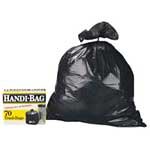 Webster Handi-Bag™ Trash Can Liners, 30 Gallons, .70 Mil Thick, Black, Box Of 70
