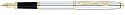 Cross Century II Medalist Fountain Pen with Polished Chrome and 23 Karat Gold Plated Appointments and 23 Karat Gold Plated Nib - Medium