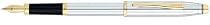 Cross Century II Medalist Fountain Pen with Polished Chrome and 23 Karat Gold Plated Appointments and 23 Karat Gold Plated Nib - Medium