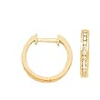 14k Yellow Gold & Diamond Channel-Set Hoop Earrings (0.25ctw)