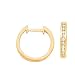 14k Yellow Gold & Diamond Channel-Set Hoop Earrings (0.25ctw)