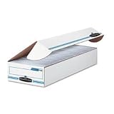 Records Storage Boxes, Basic Strength, 650 Lb, Checks, Flip-Top, Fastfold FEL00706
