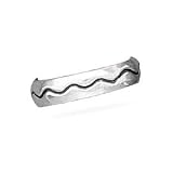 CleverSilver's Toe Ring With Thin Black Wave Pattern