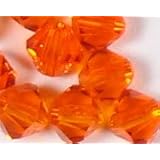 Swarovski Crystal Bicone 5301 4mm RED TOPAZ Beads (48) 522060 ~ Swarovski