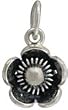 Tiny Filigree Flower Charm in Sterling Silver, #7590
