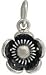 Tiny Filigree Flower Charm in Sterling Silver, #7590