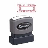 Shachihata Paid Ink Stamp, 1/2x1-5/8, Red Ink
