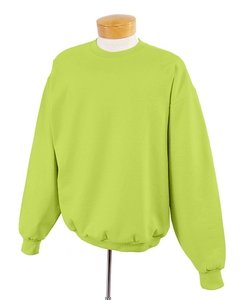 JERZEES - Crewneck Sweatshirt. 562M, LARGE, Safety Green