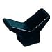 Black Rubber Bow Stop - Hole 3/8" Size 2"