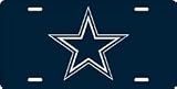 Dallas Cowboys Laser Cut Navy License Plate