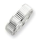 Sterling Silver 6.5mm Diamond-cut Band