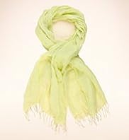 Linen Blend Tassle Trim Scarf