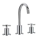 Arctic cross 3 hole basin mixer tap