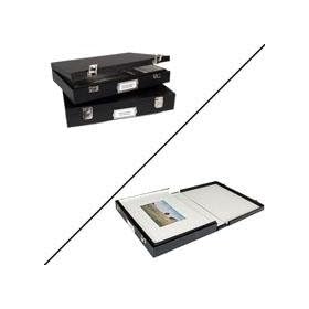 Archival Methods Museum Case 17.5 x 22.5 x 2.5 Deep, Black Buckram with White Lining