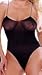 Opaque Teddy Bodysuit, Plus Size Black - by Music Legs
