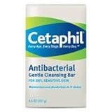 Cetaphil Gentle Cleansing Bar, Antibacterial - 4.5 oz