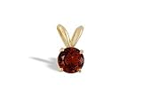 14K Yellow Gold Genuine Round Garnet Pendant