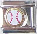 Clearly Charming Small Baseball Italian Charm