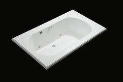 Kohler Memoirs 6 Foot Drop In Airpool Tub with Center Drain White Satin - K-1418-GCR-S2