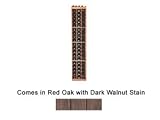 Wine Cellar Innovations Designer Series Collection Red Oak with Dark Walnut Stain 3-Column Individual Bottle Rack 72x14x13-in.