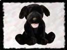 Black Lab 16in Stuffed Plush