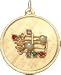Music Bar on Disc, 14K Gold Charm